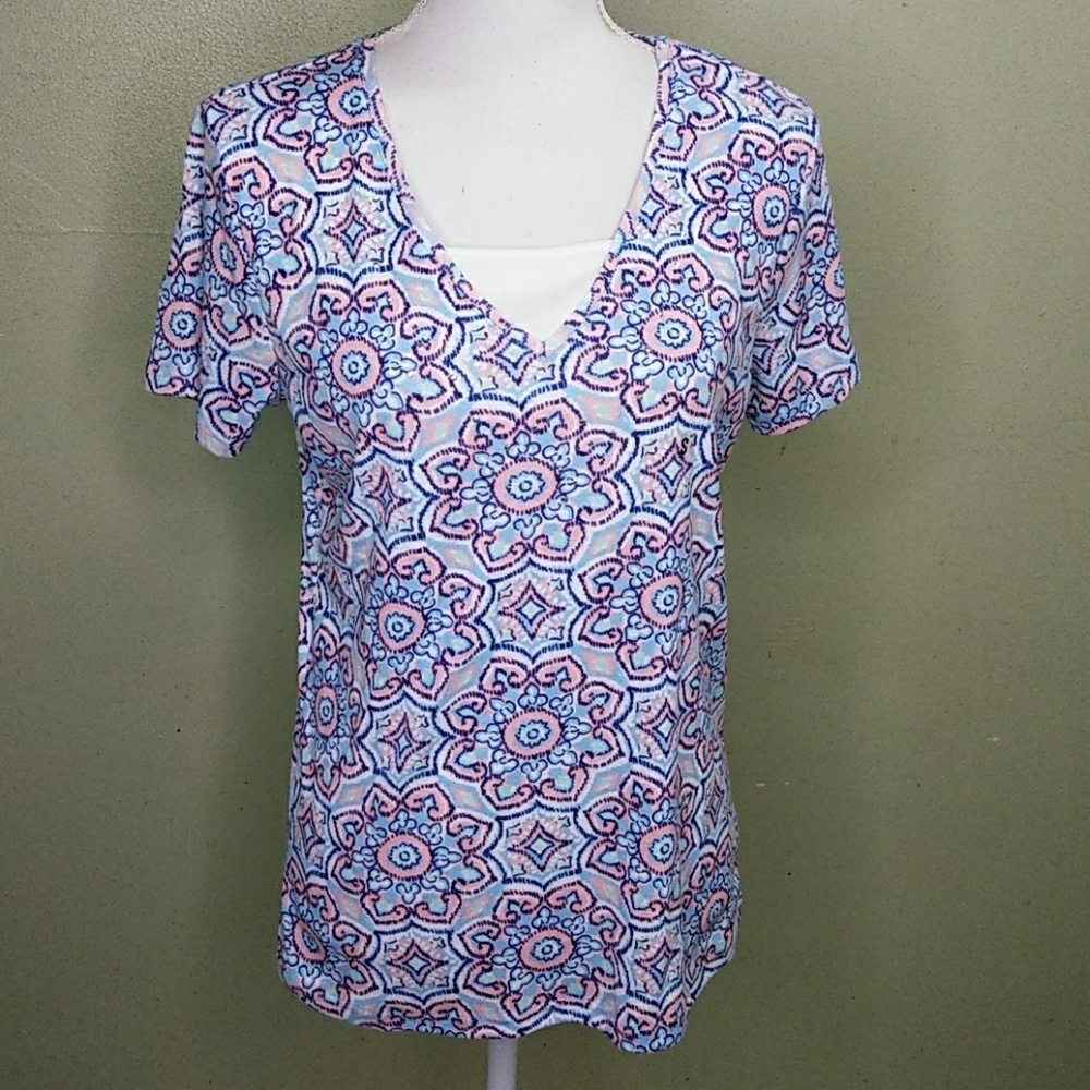 I.B. Diffusion Mandala Print Embellished Top  - S - NWT